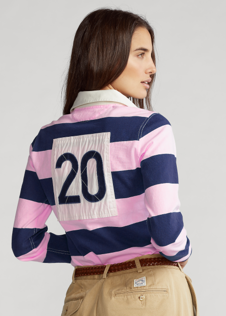 Ralph Lauren Pink Pony Cotton Rugby Shirt