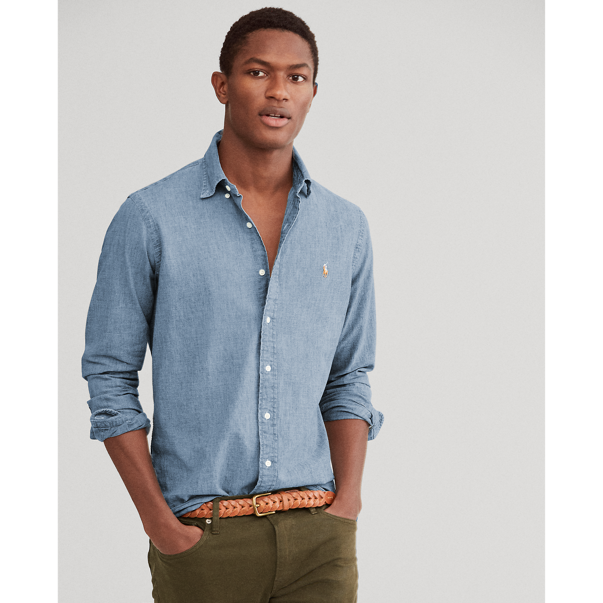 polo ralph lauren classic fit chambray shirt