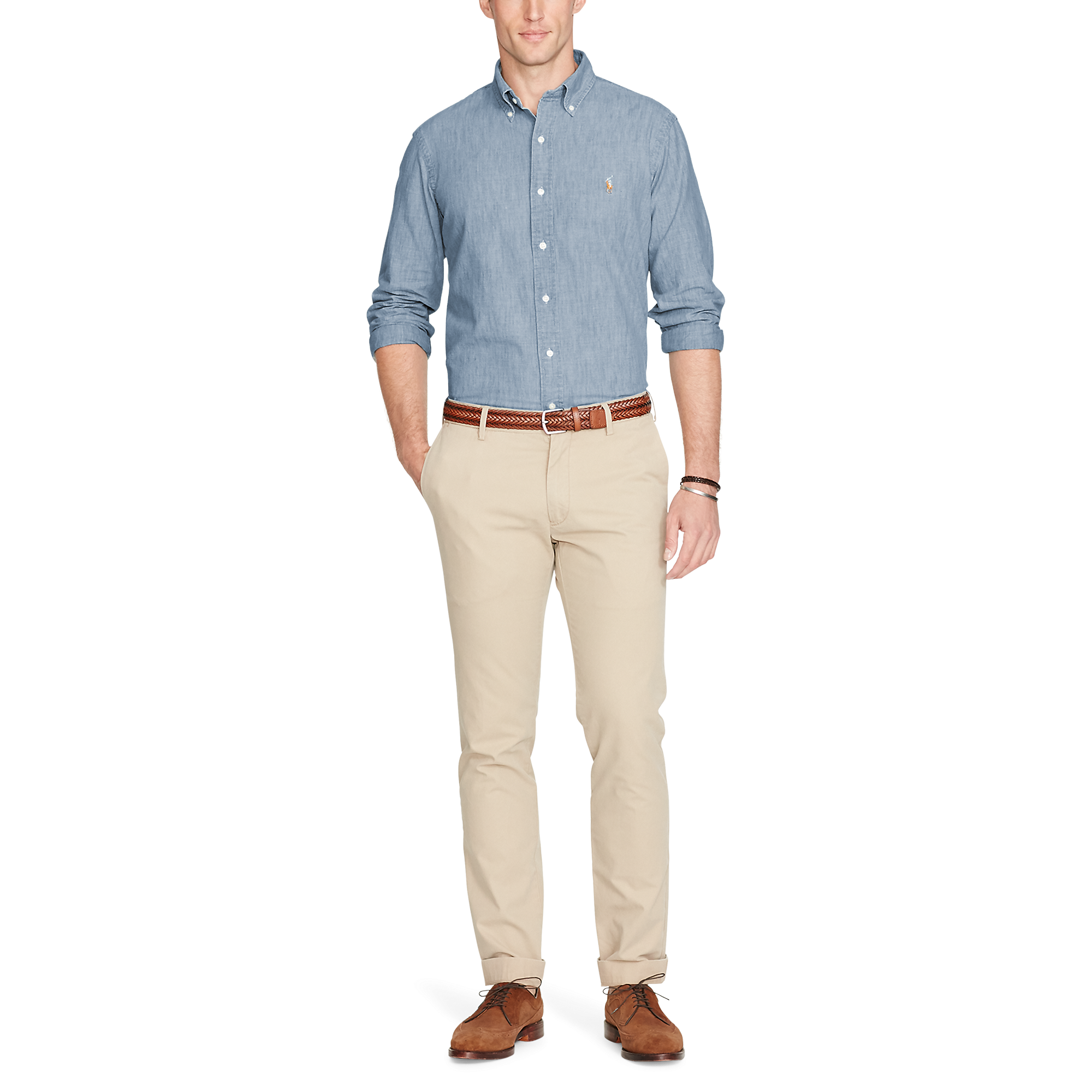 polo ralph lauren classic fit chambray shirt