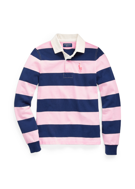 Ralph Lauren Pink Pony Cotton Rugby Shirt