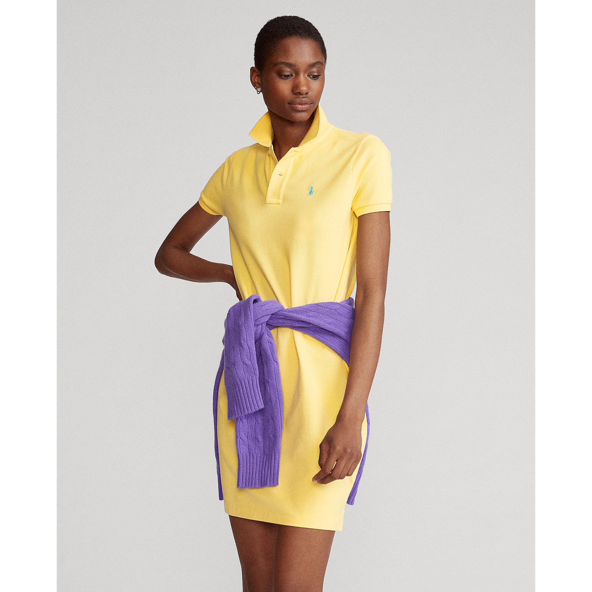 polo ralph lauren cotton mesh polo dress