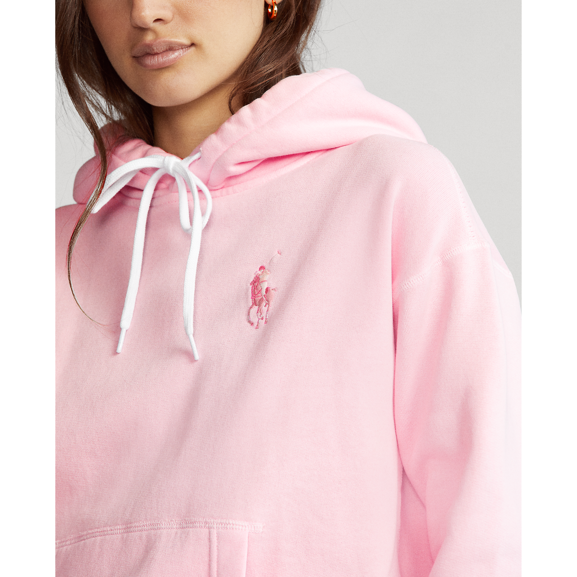 pink pony fleece hoodie