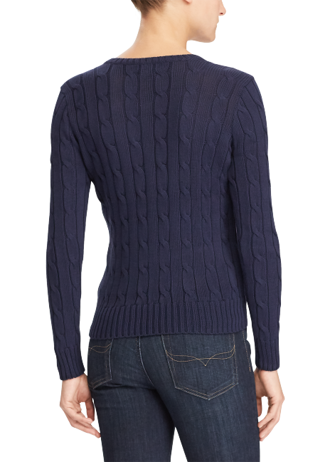 Ralph Lauren Cable-Knit V-Neck Sweater