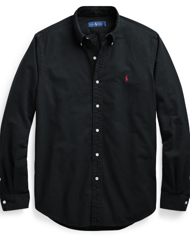 Polo ralph lauren black oxford shirt on sale