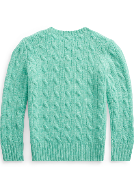 Cable-Knit Cashmere Sweater in Green | Ralph Lauren® HK
