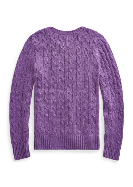 Cable-Knit Cashmere Sweater in Purple | Ralph Lauren® HK