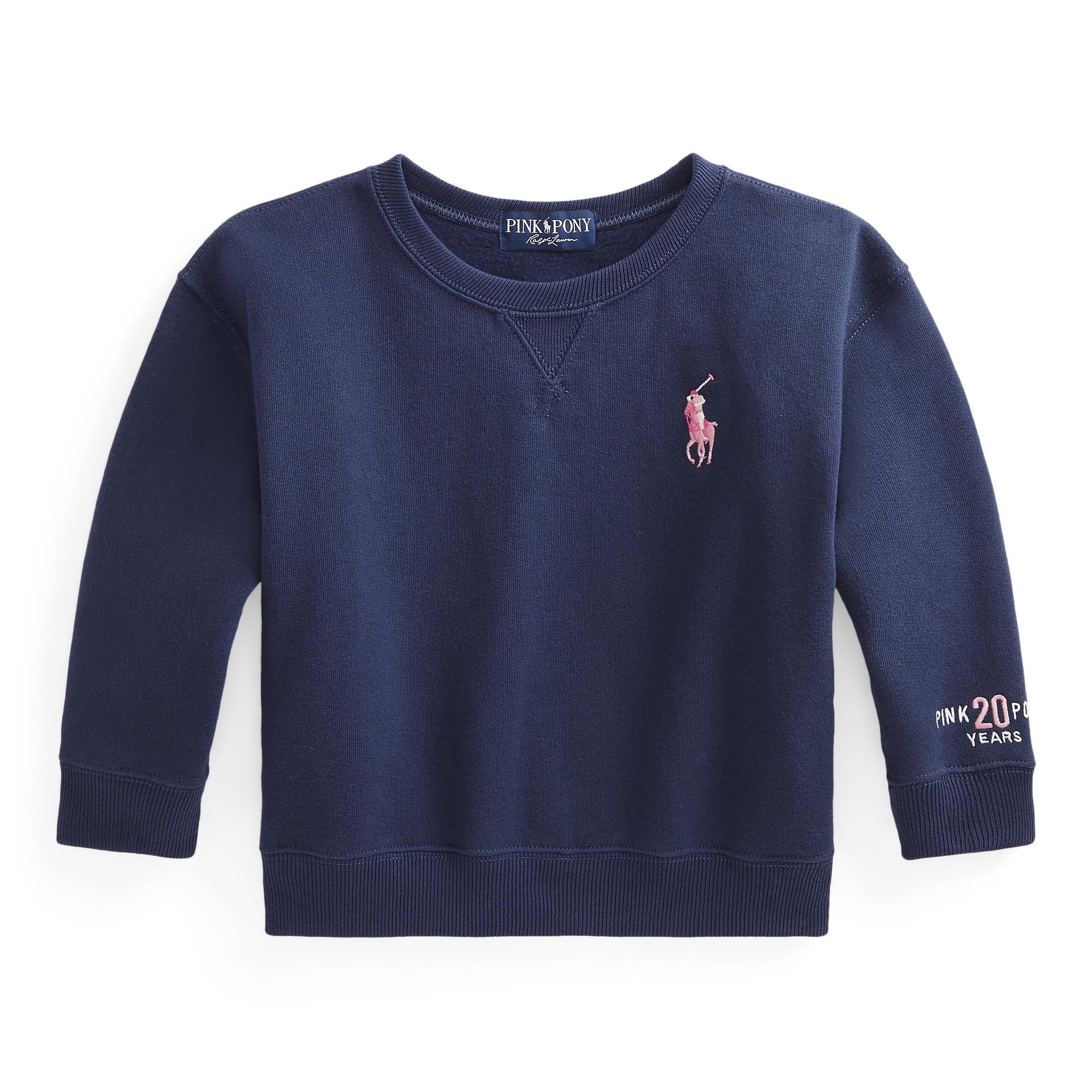 Pink Pony Fleece Sweatshirt in Navy 