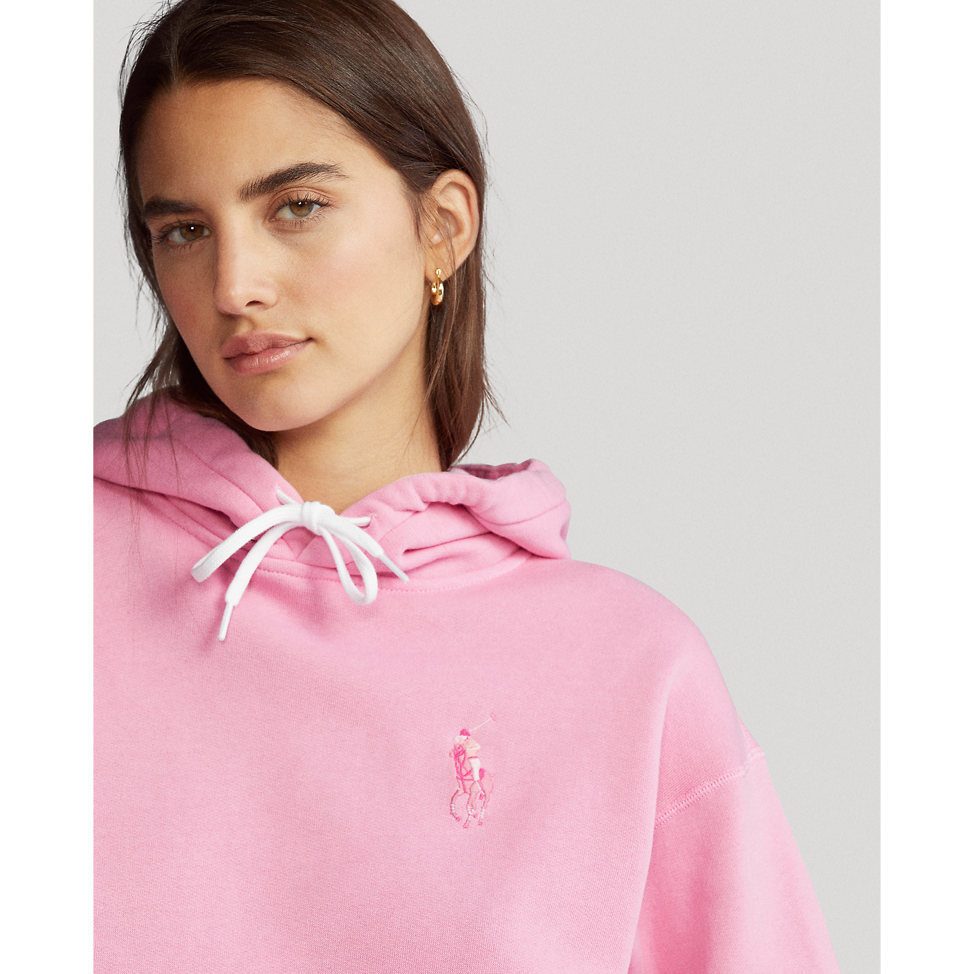 pink pony fleece hoodie