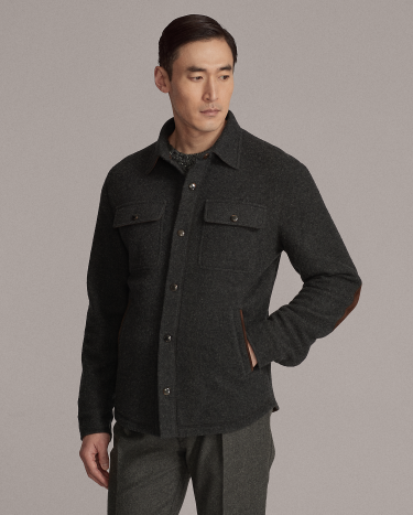 Cashmere shirt jacket cheap