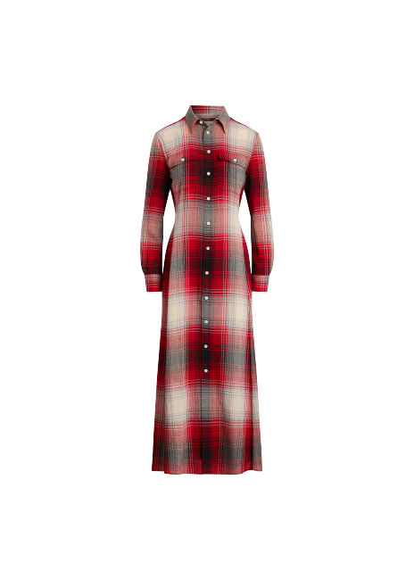 ralph lauren plaid gown