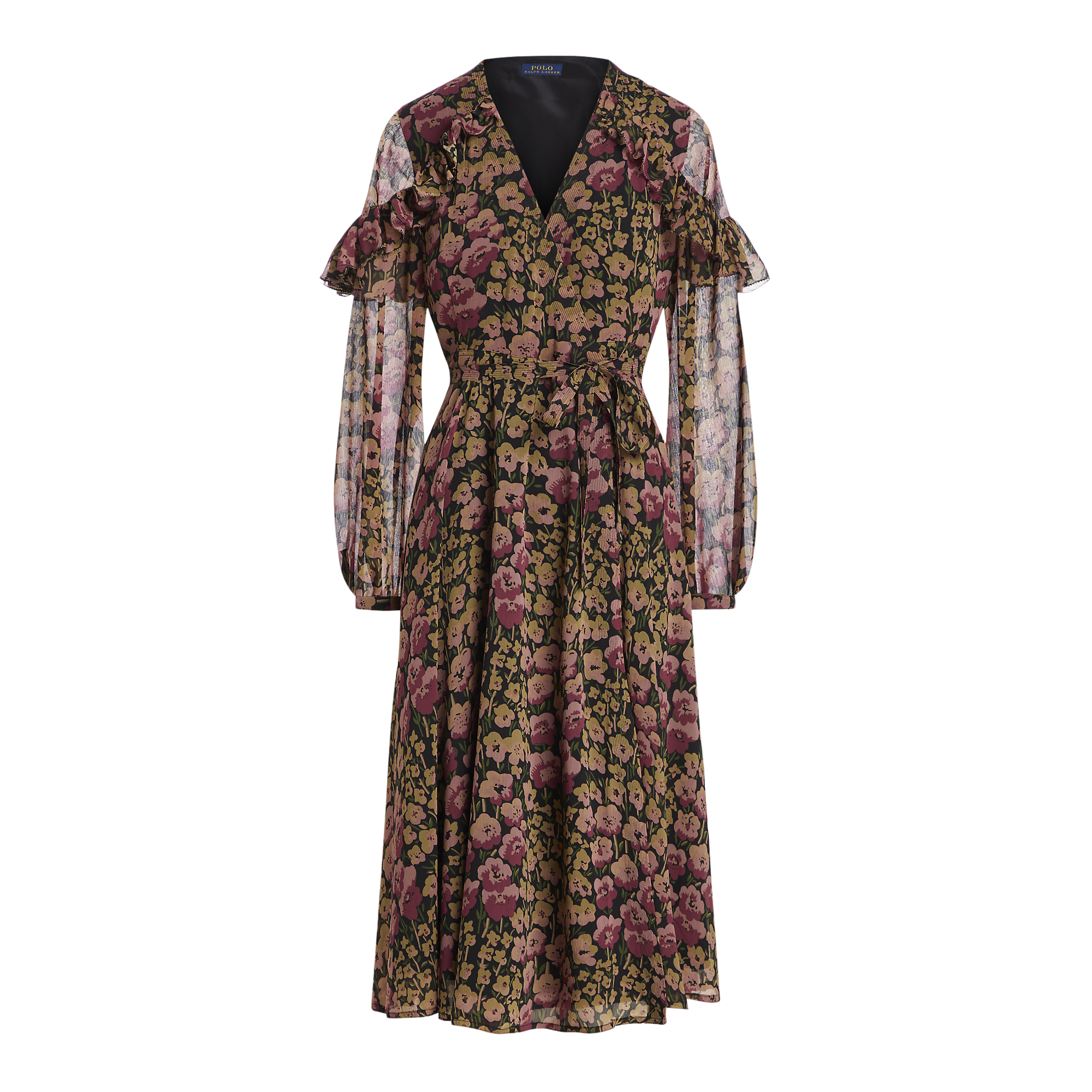 ralph lauren floral wrap dress