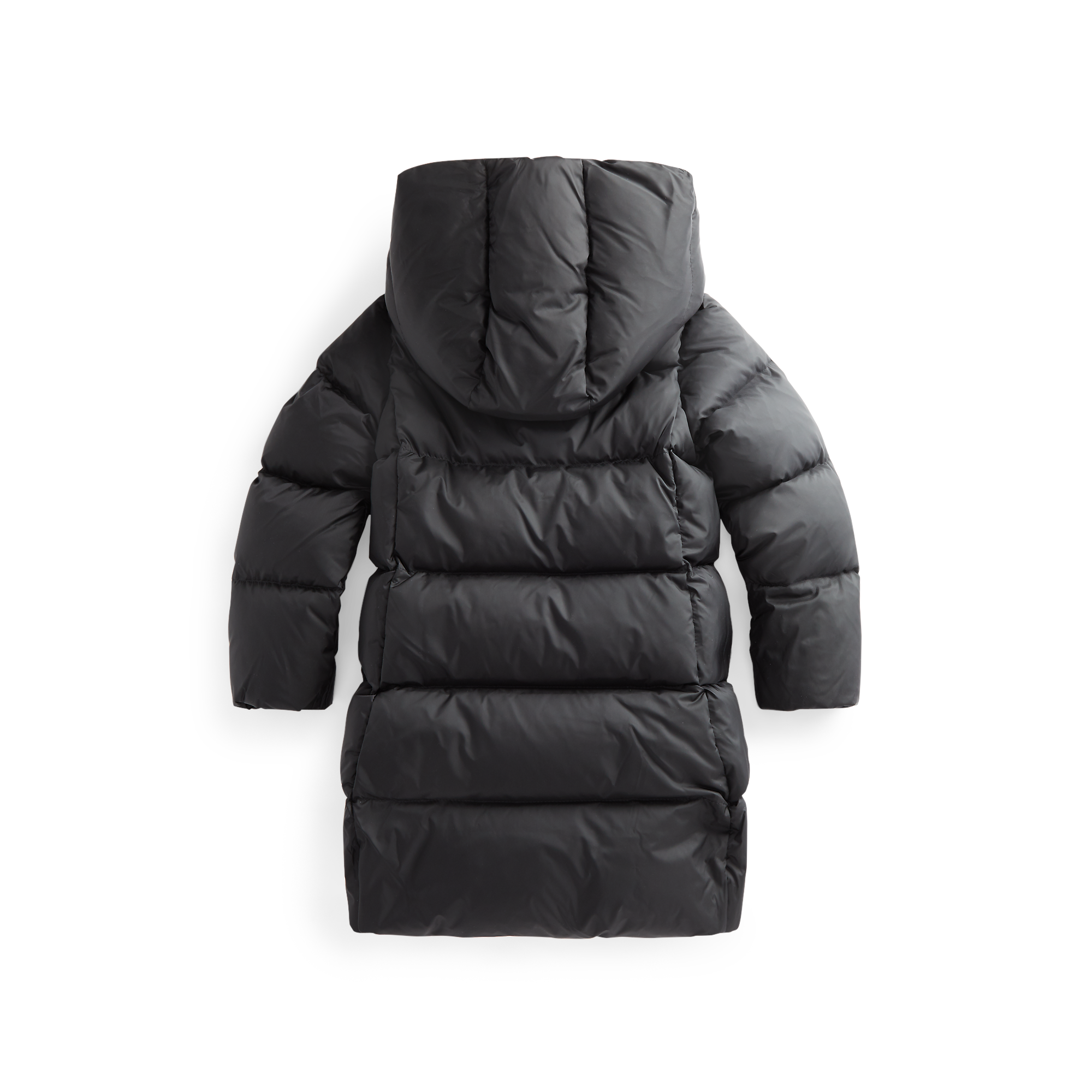 quilted hooded down coat