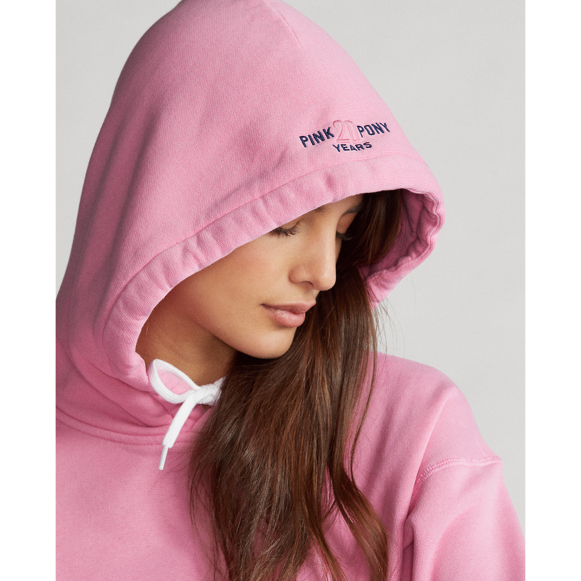 pink pony fleece hoodie