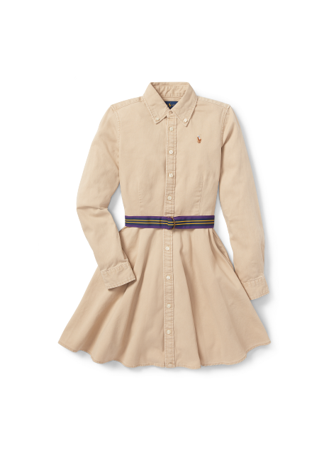 Ralph Lauren Belted Cotton Chino Shirtdress