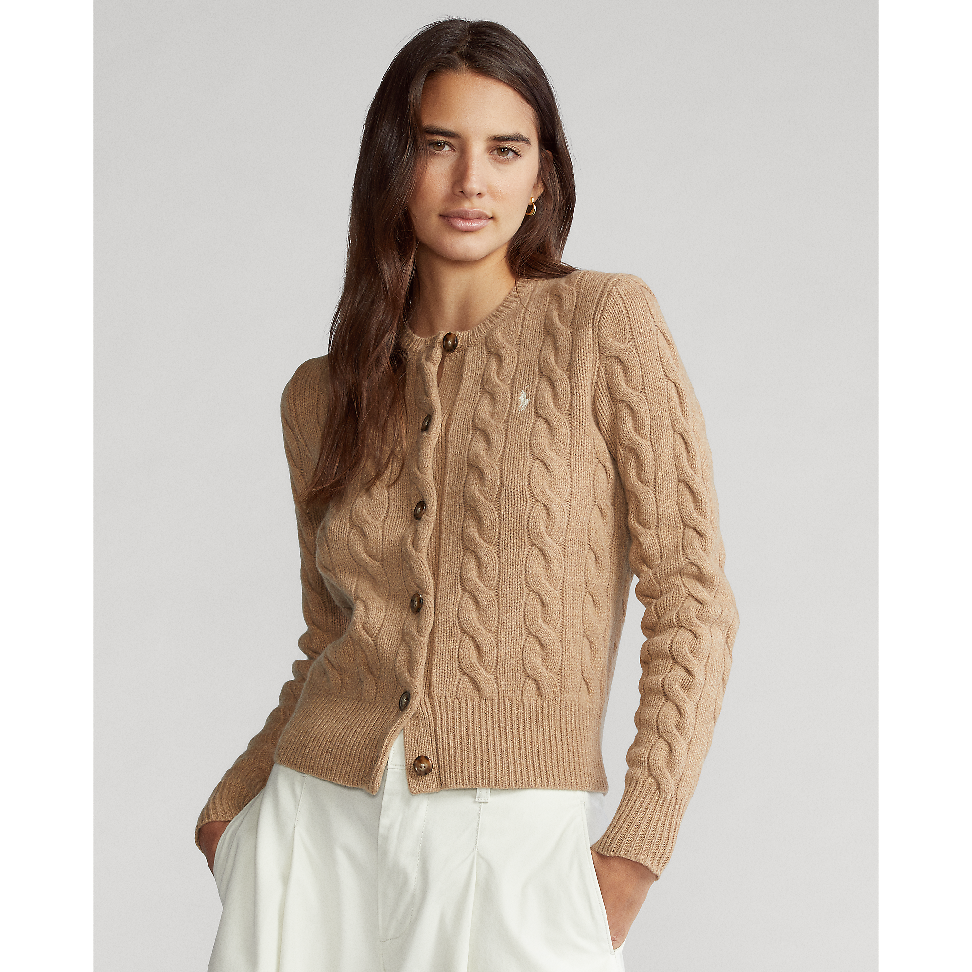 wool blend cardigan