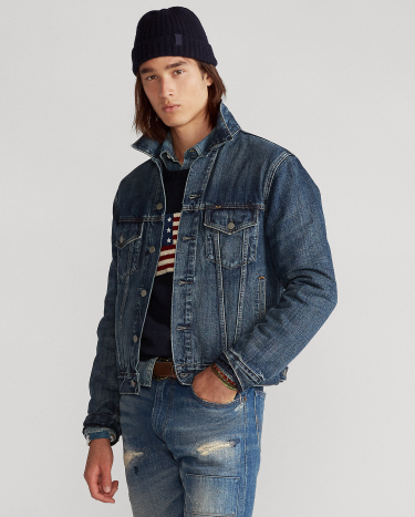 Faded Denim Trucker Jacket in Blue Ralph Lauren HK