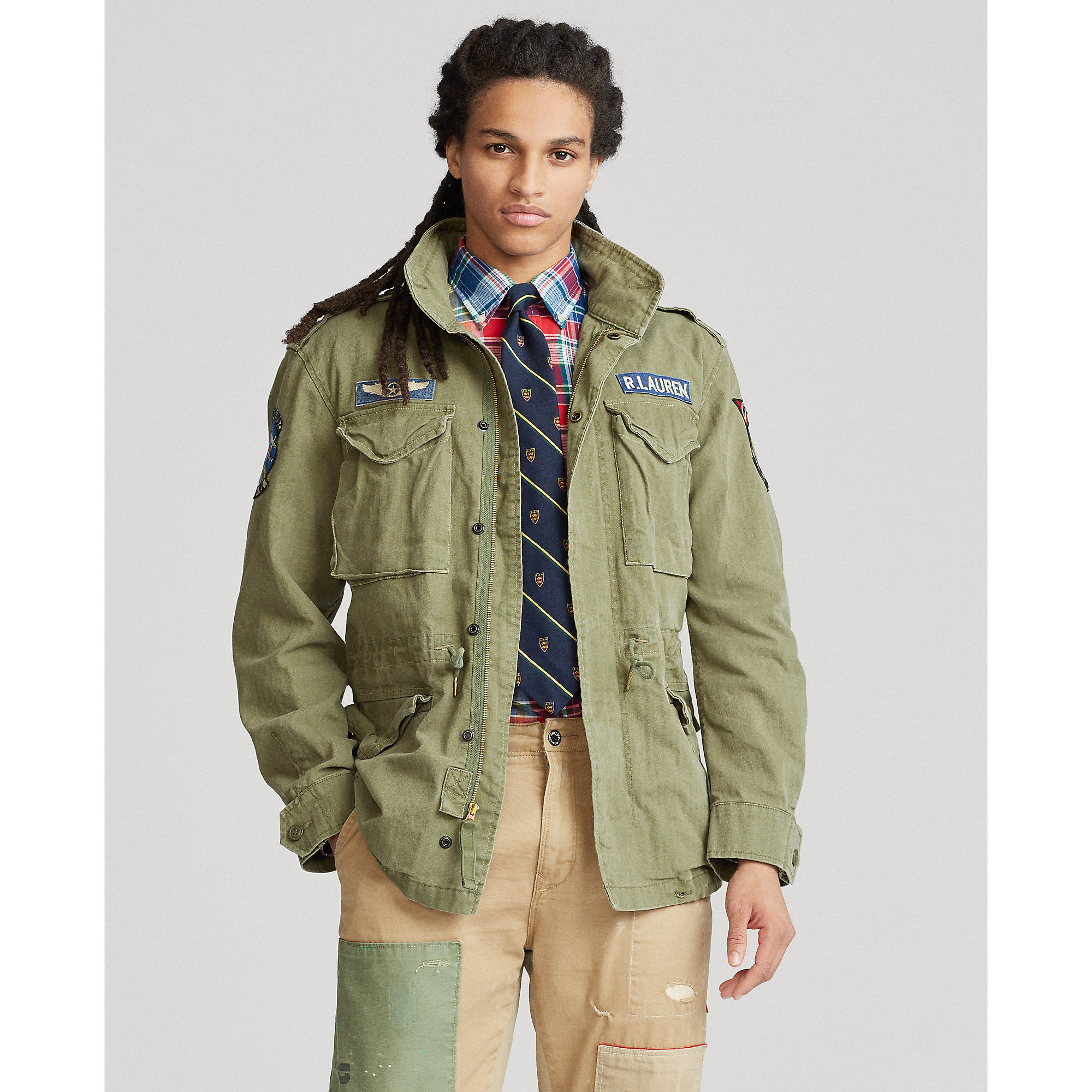 polo ralph lauren embroidered twill field jacket