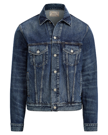 Faded denim trucker jacket shop