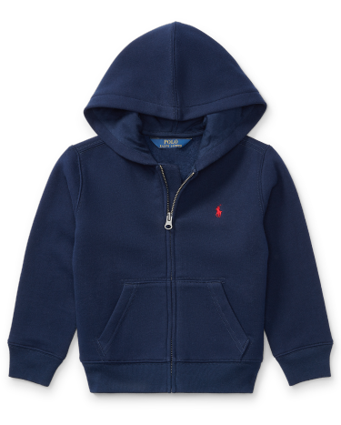 Cotton Blend Fleece Hoodie in Navy Ralph Lauren HK