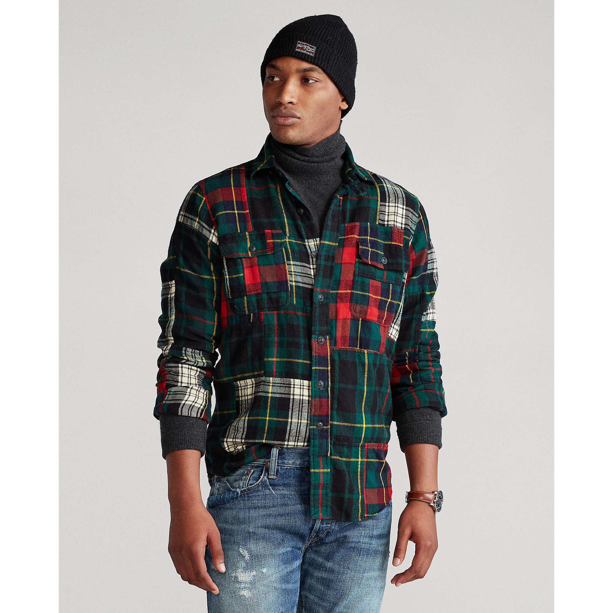 polo patchwork flannel