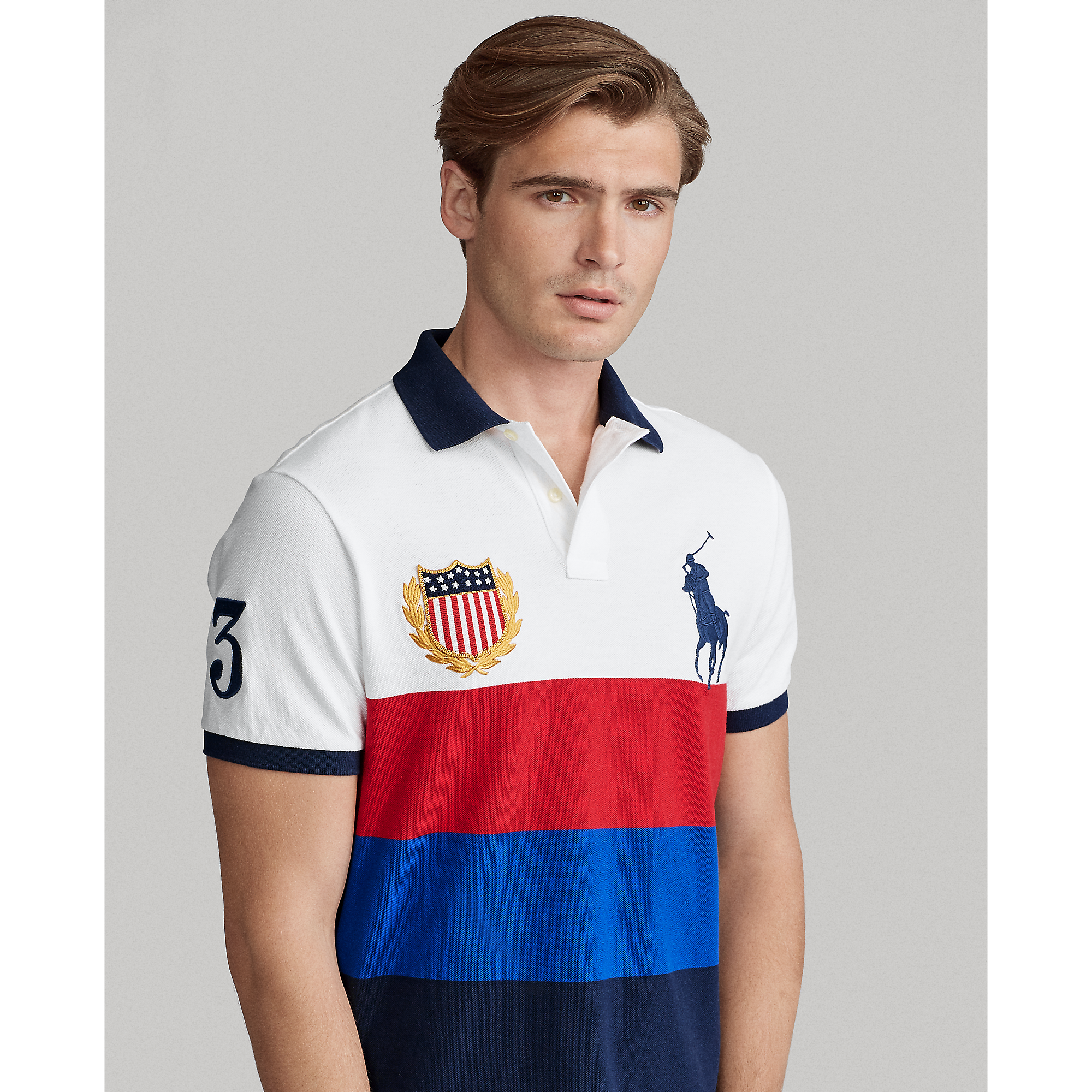 polo ralph lauren custom slim fit mesh shirt