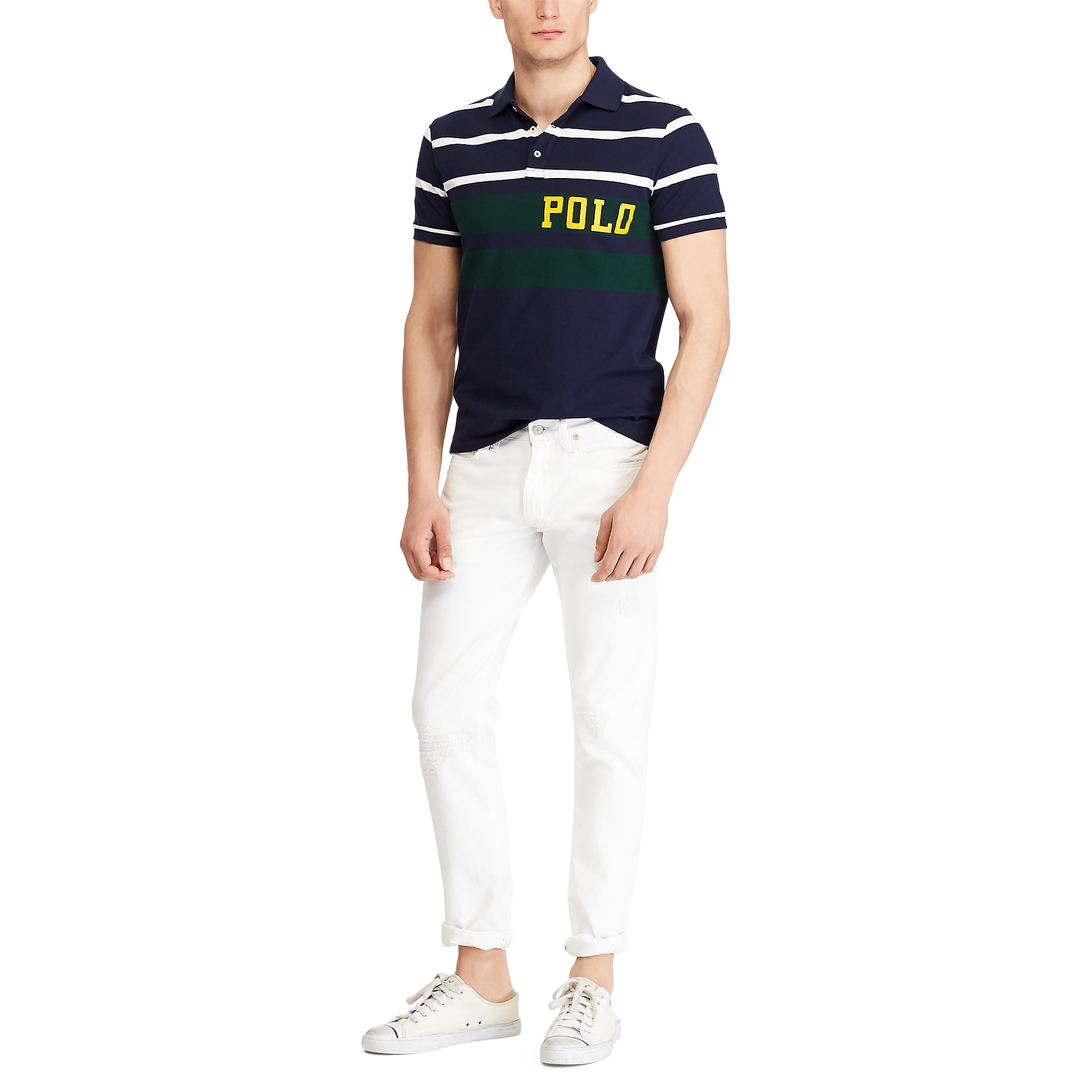 polo ralph lauren custom slim fit mesh shirt