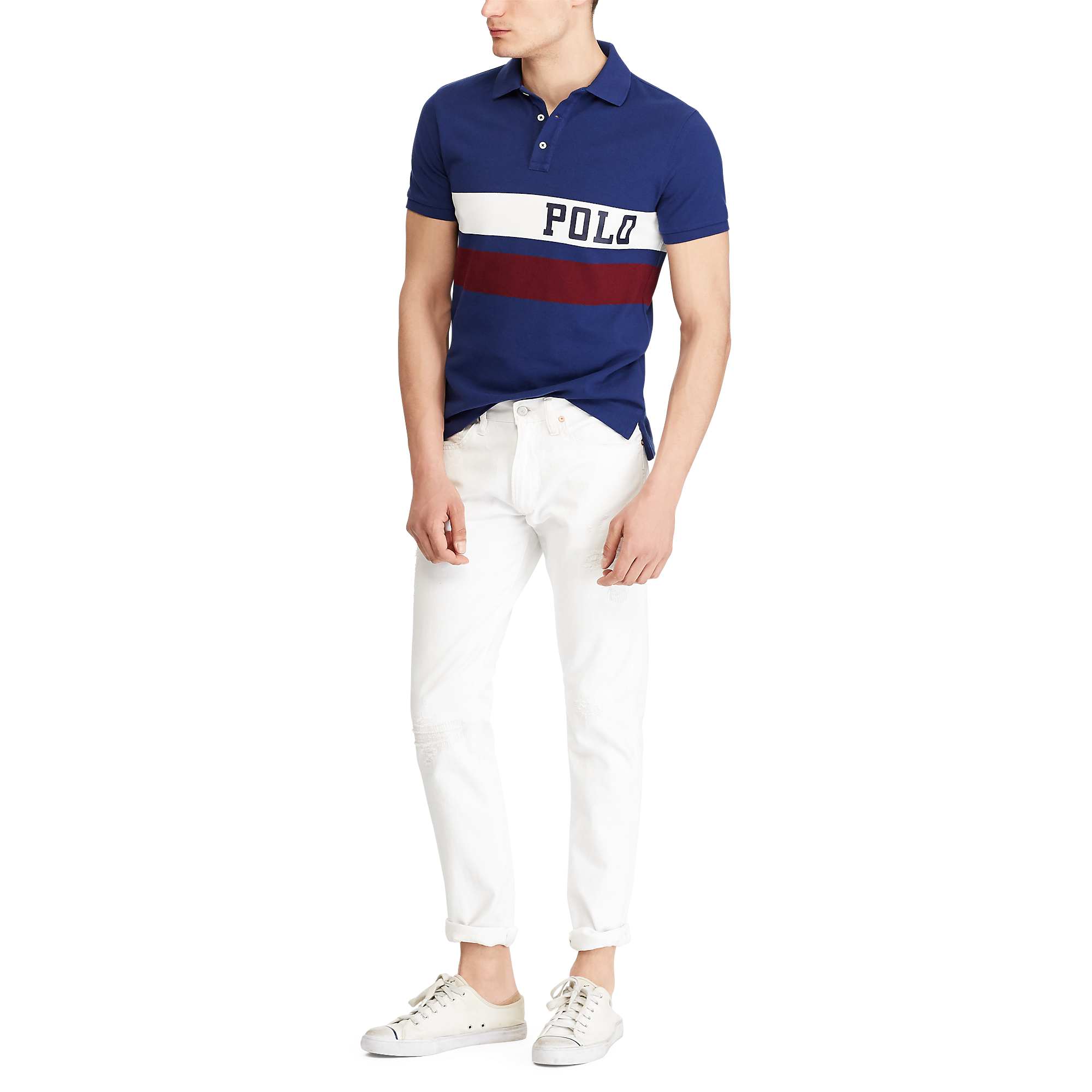 polo ralph lauren custom slim fit mesh shirt