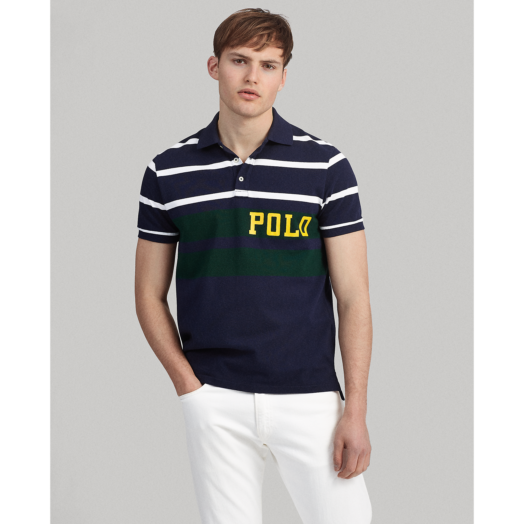 polo ralph lauren custom slim fit mesh shirt