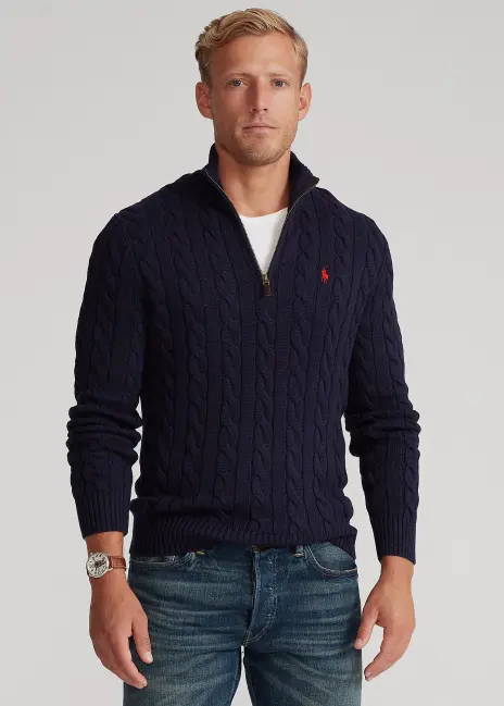 Cable-Knit Cotton Sweater | Ralph Lauren® HK