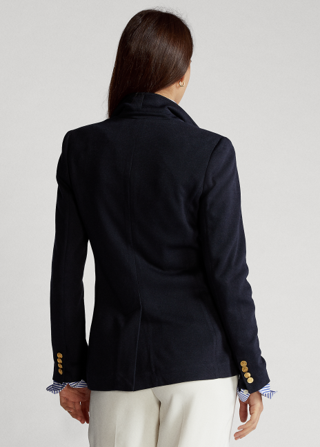 ralph lauren patch jacquard blazer