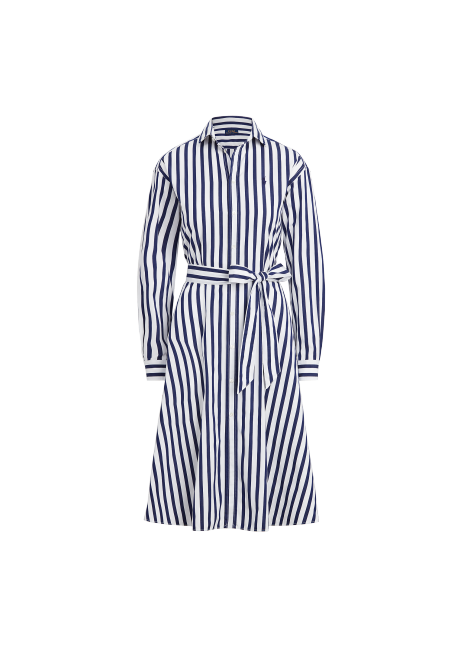 Striped Cotton Shirtdress in Navy | Ralph Lauren® HK