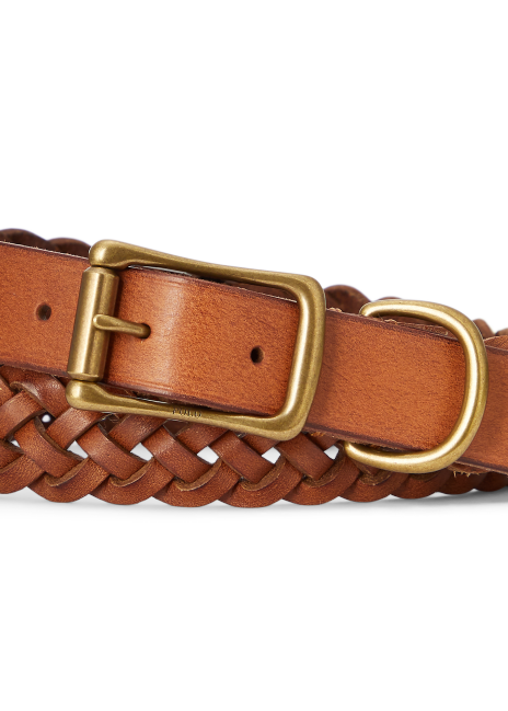 Braided Leather Belt in Tan | Ralph Lauren® HK