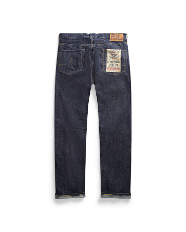 Straight Fit Once Washed Selvedge Jean in Blue Ralph Lauren HK