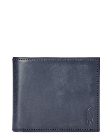 Leather Billfold Wallet in Navy Ralph Lauren HK