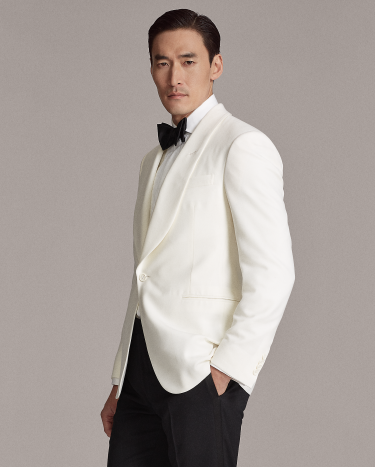 Gregory Handmade Wool Dinner Jacket in Natural Ralph Lauren HK