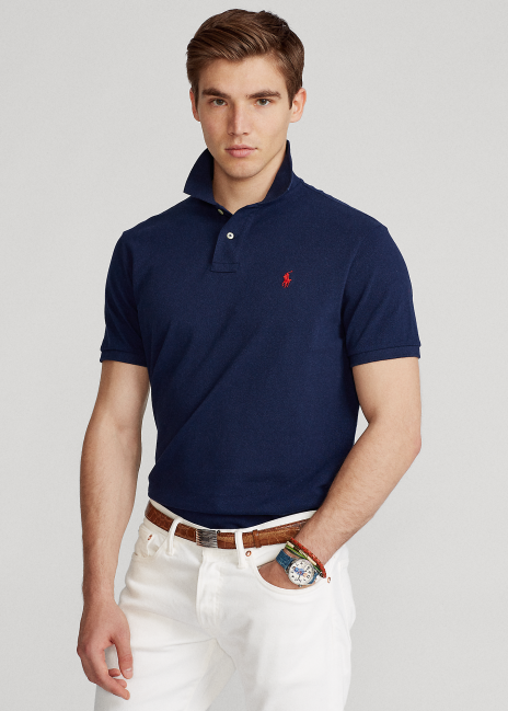 Custom Slim Fit Crest Mesh Polo Shirt | Ralph Lauren® HK