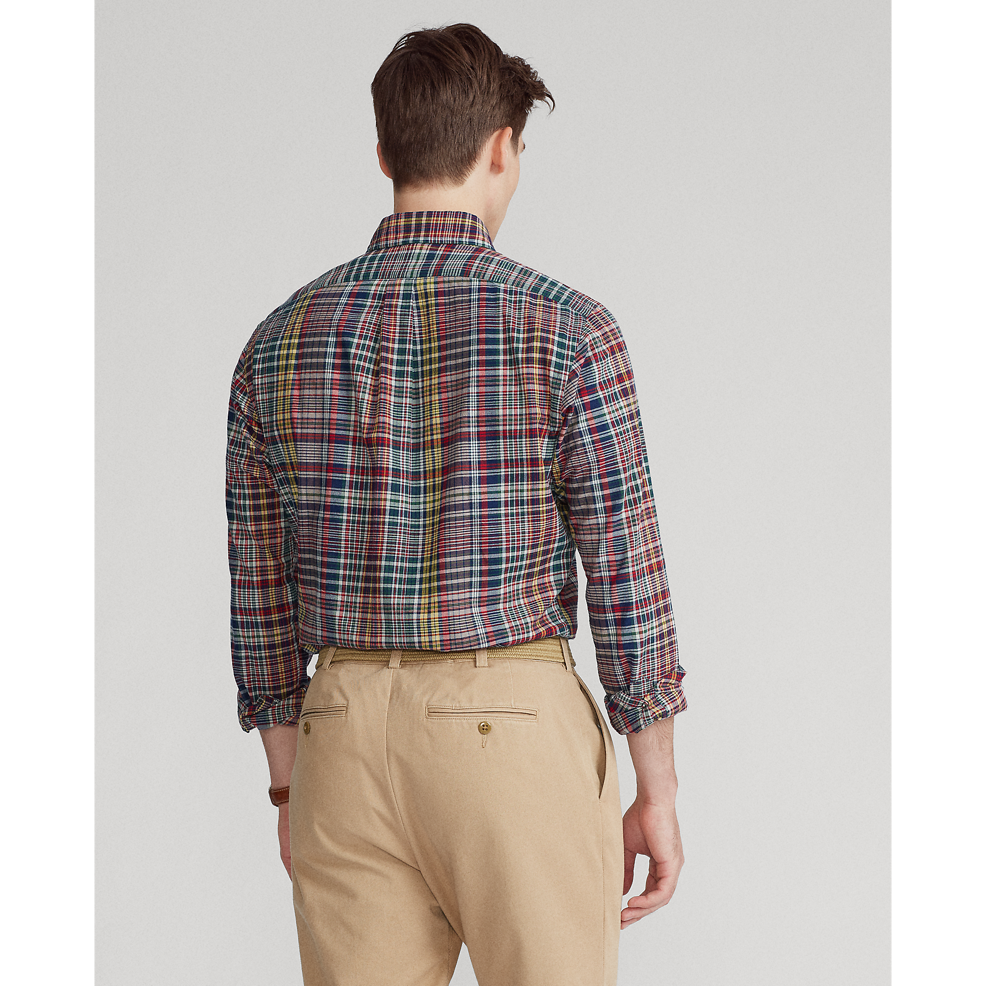 classic fit madras shirt