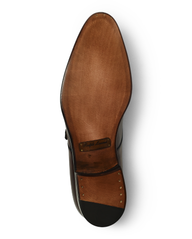 Darnell Calf Monk Strap Shoe in Dark Brown Ralph Lauren HK