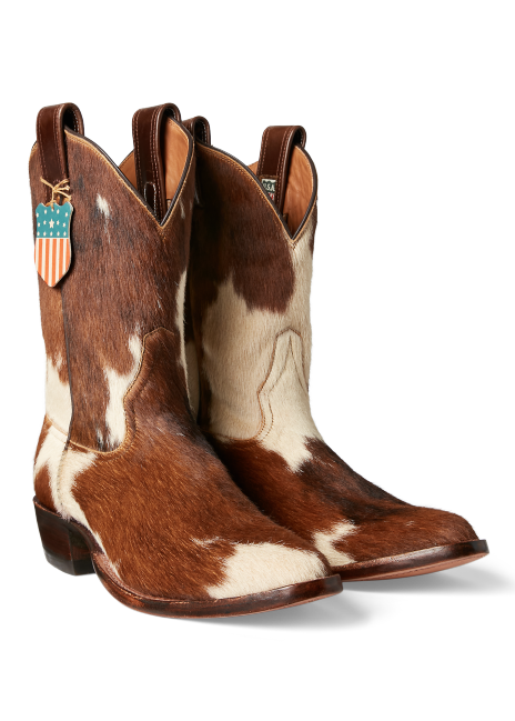 hair on hide cowboy boots
