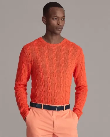 Orange cable 2025 knit sweater