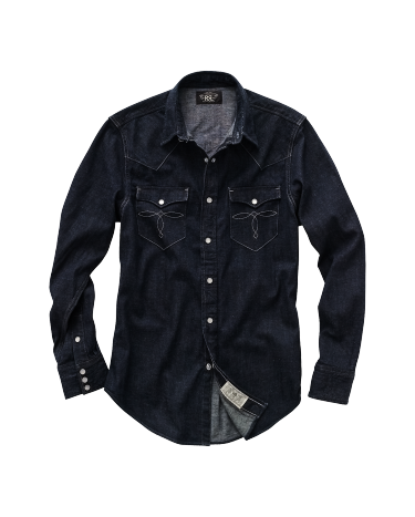 Ralph lauren slim fit denim shirt cheap