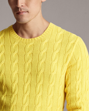 Yellow cashmere sweater clearance