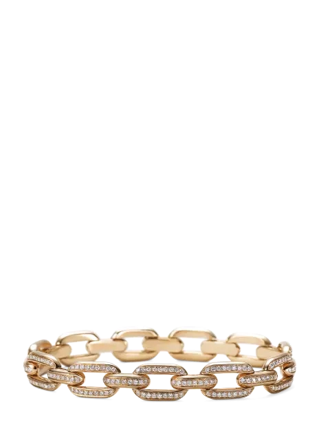 Ralph Lauren Pavé Diamond Rose Gold Chain Bracelet