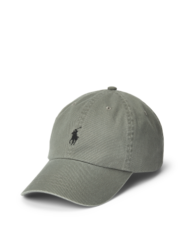 Cotton Chino Ball Cap in Grey Ralph Lauren HK