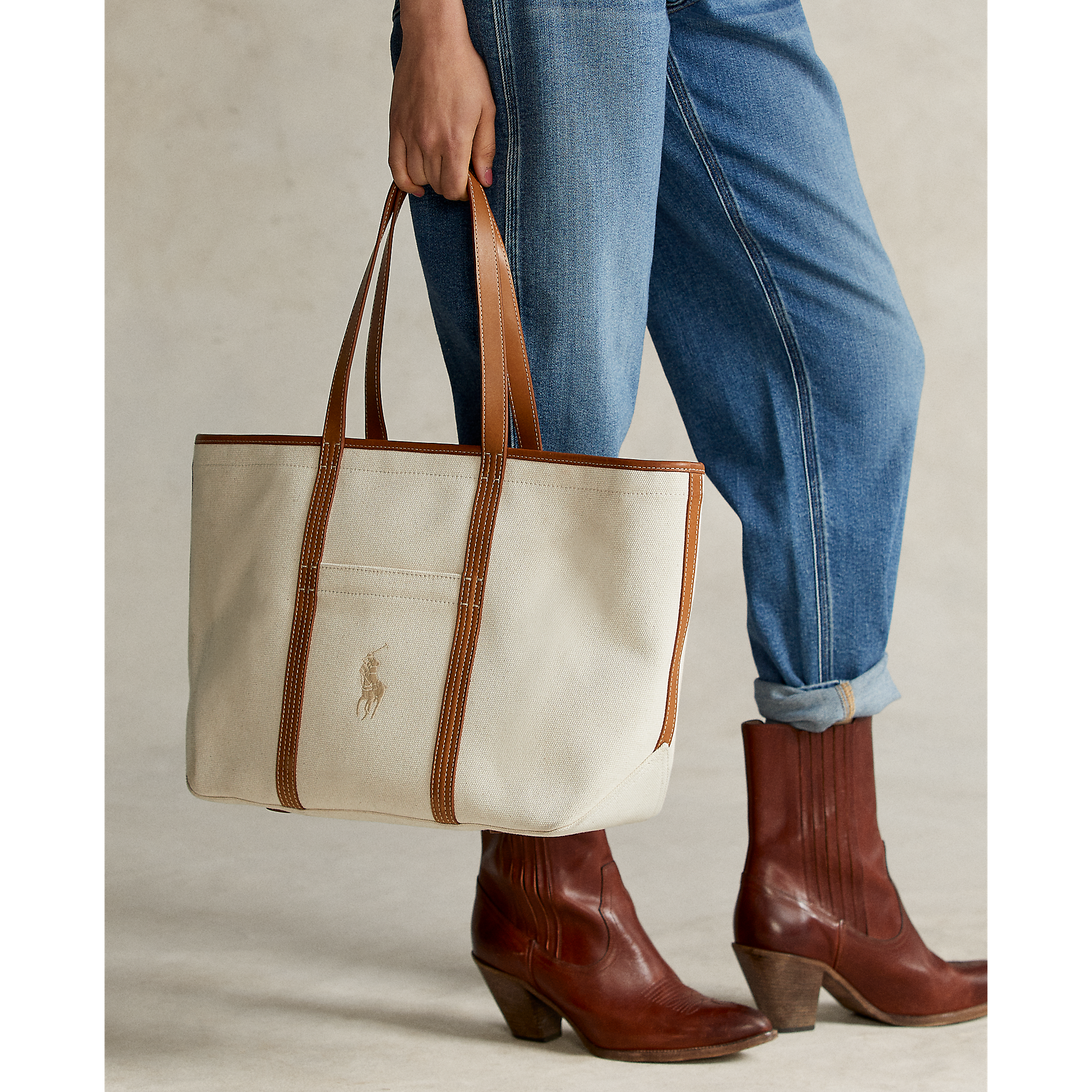 ralph lauren canvas tote bag