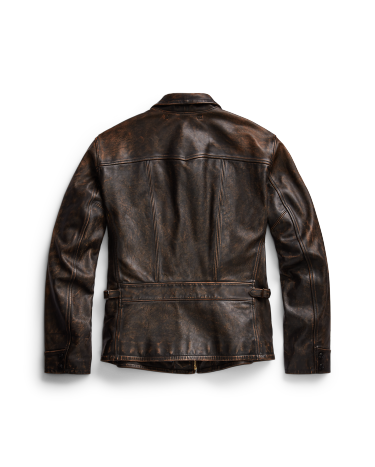 Leather Jacket in Black Ralph Lauren HK