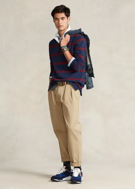 Ralph Lauren Whitman Relaxed Fit Pleated Chino Pant