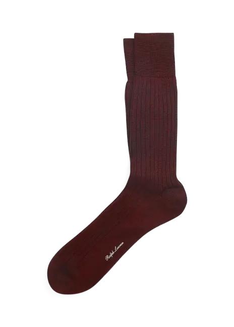 Ralph Lauren Rib-Knit Cotton Trouser Socks