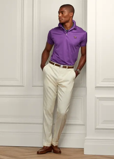 Ralph Lauren Custom Slim Fit Piqué Polo Shirt