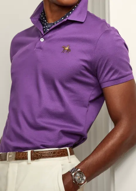 Ralph Lauren Custom Slim Fit Piqué Polo Shirt